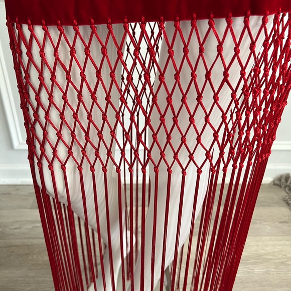 Vintage Red Velvet Skirt - Picture 6 of 11